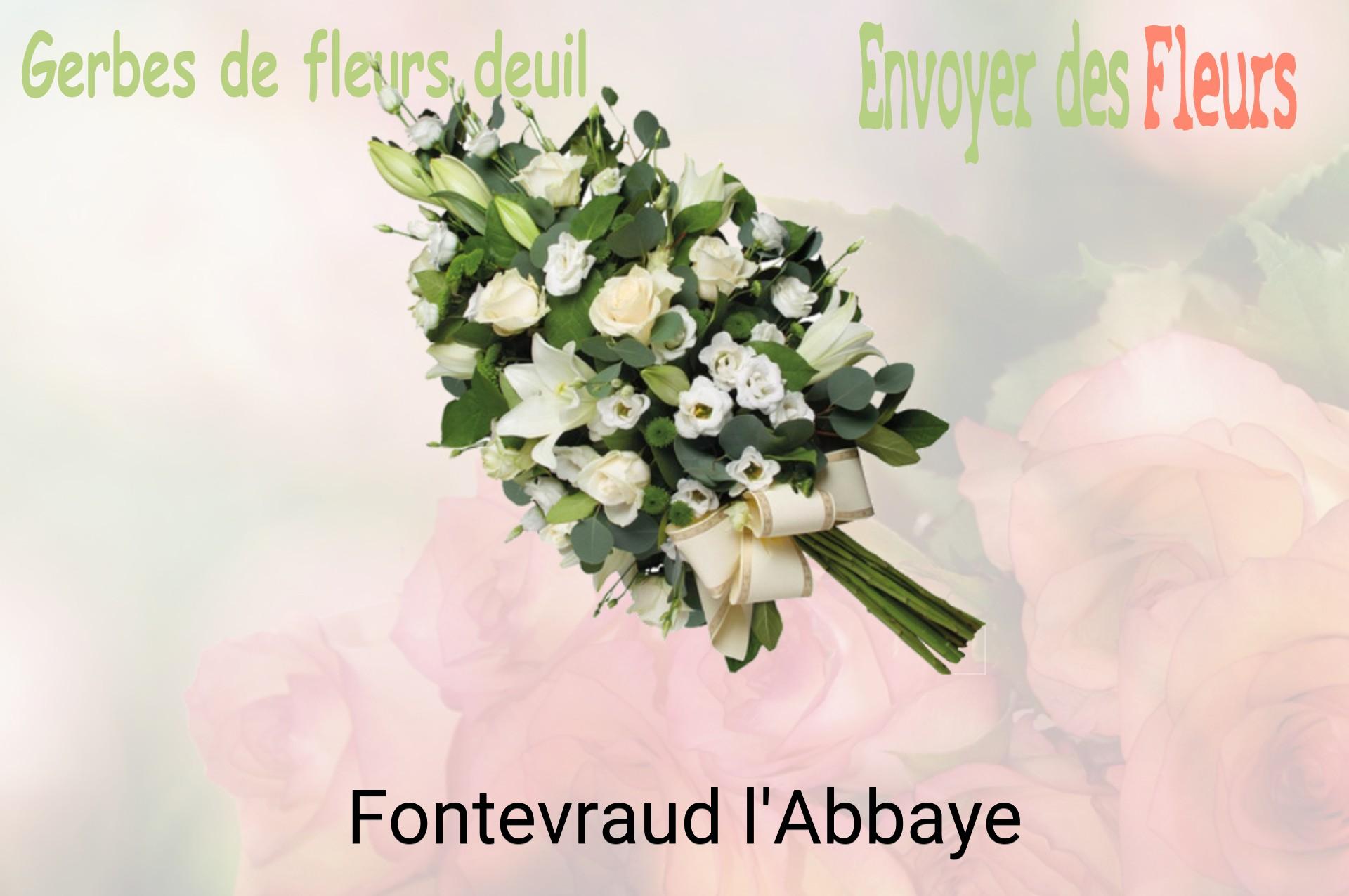 Gerbe de fleurs de deuil livrée à Fontevraud-l'Abbaye